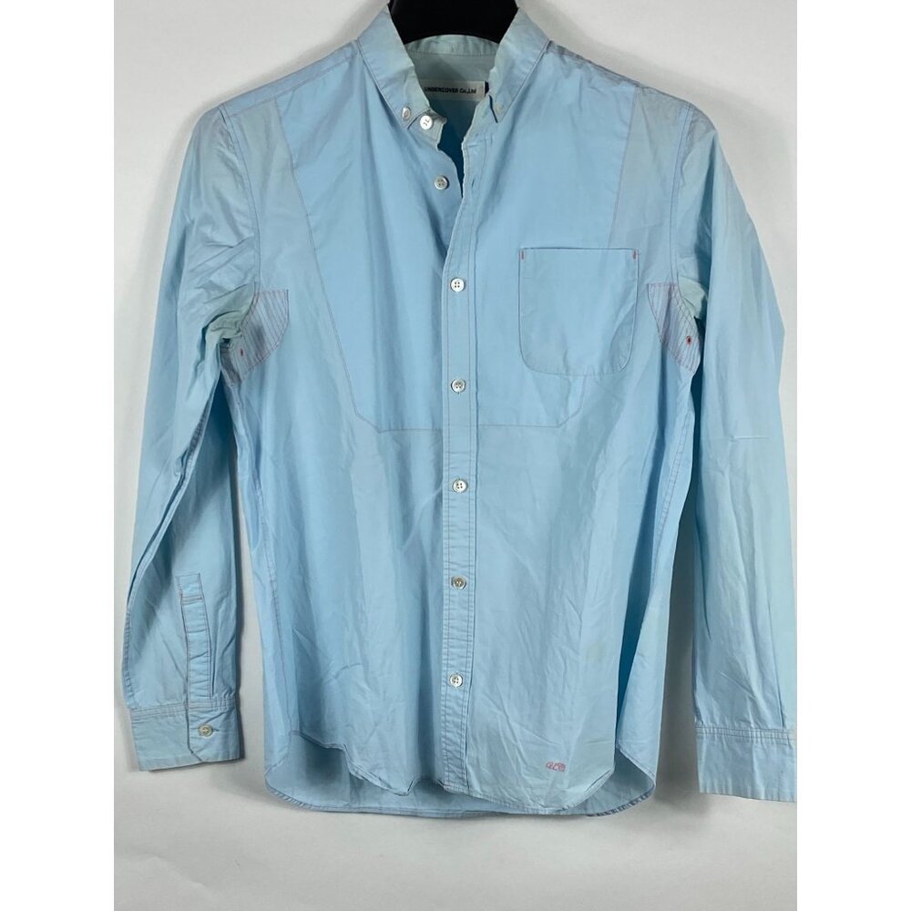 Undercover Co. Arm Pit Trimmings Button-Up L/S Pocket Shirt Blue Size 2 F52